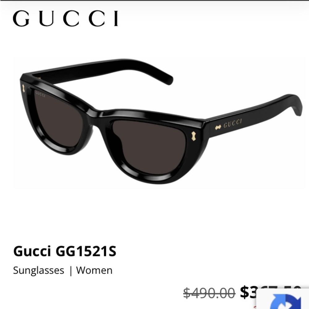 Gucci Women's Classic Black Sunglasses